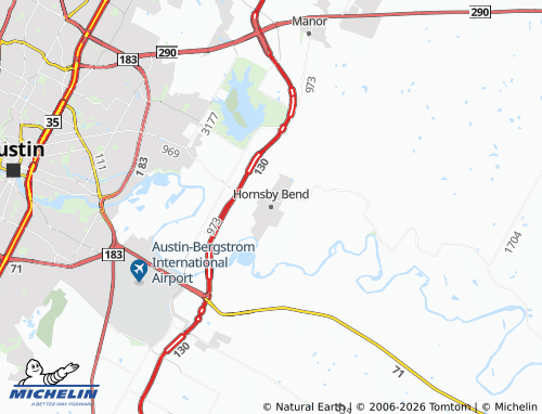 Mappa MICHELIN Hornsby Bend - ViaMichelin