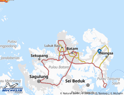 MICHELIN Lubuk Baja map - ViaMichelin