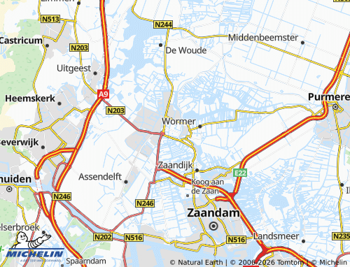 MICHELIN Wormerveer map - ViaMichelin