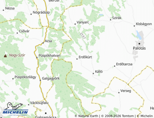 Mapa MICHELIN Erdőkürt - ViaMichelin