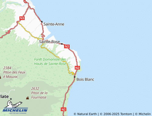 Mapa MICHELIN Piton Sainte-Rose - ViaMichelin