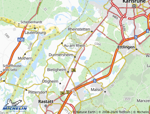 Mapa MICHELIN Durmersheim - ViaMichelin
