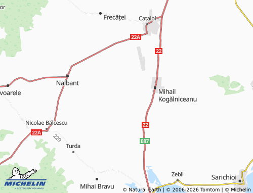 MICHELIN Lăstuni map - ViaMichelin