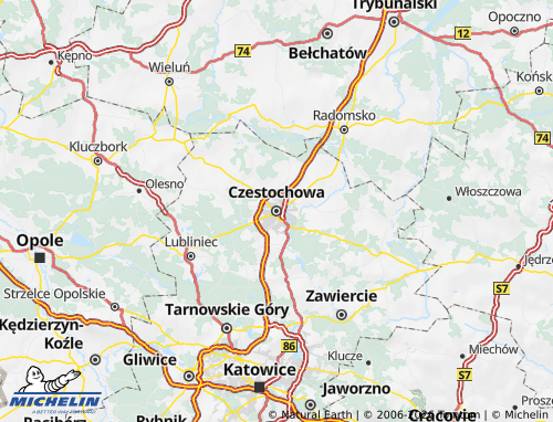 MICHELIN-Landkarte Czestochowski - ViaMichelin
