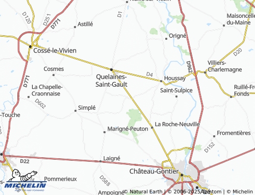 Carte MICHELIN Saint-Gault - ViaMichelin