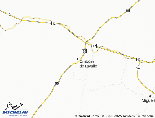 MICHELIN Ombues de Lavalle map - ViaMichelin