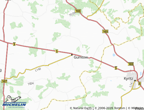 MICHELIN Gumtow map - ViaMichelin