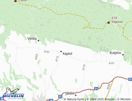 MICHELIN Komarovci map - ViaMichelin