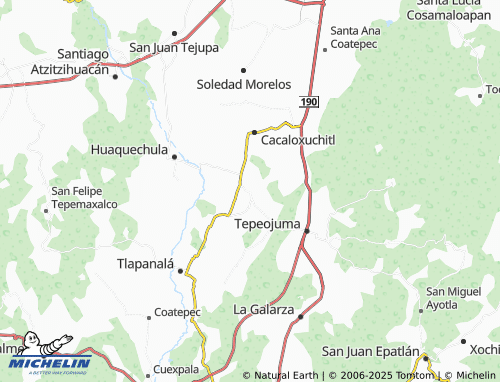 MICHELIN Tezonteopan de Bonilla map - ViaMichelin