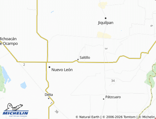 MICHELIN Saltillo map - ViaMichelin