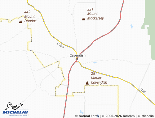 MICHELIN-Landkarte Cavendish - ViaMichelin