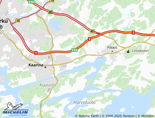 Carte MICHELIN Tuorla - ViaMichelin
