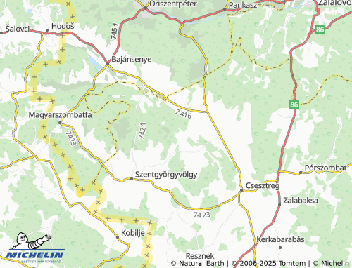 Mapa MICHELIN Felsőszenterzsébet - ViaMichelin