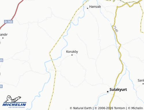 MICHELIN Koruköy map - ViaMichelin