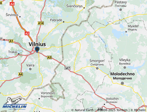 MICHELIN Ostrovetskiy rayon map - ViaMichelin