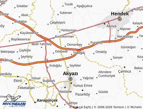 Kaart MICHELIN Topağaç - ViaMichelin
