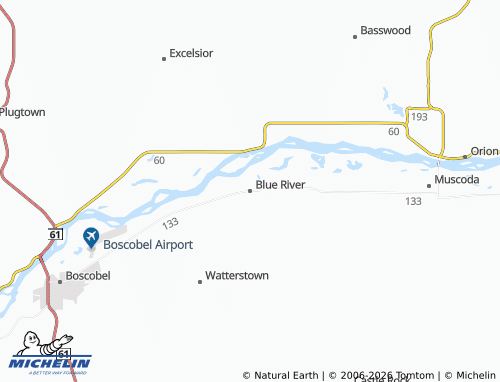 Kaart MICHELIN Blue River - ViaMichelin