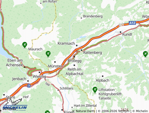 Mapa MICHELIN Brixlegg - ViaMichelin