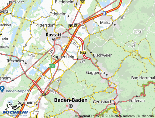 MICHELIN Kuppenheim map - ViaMichelin