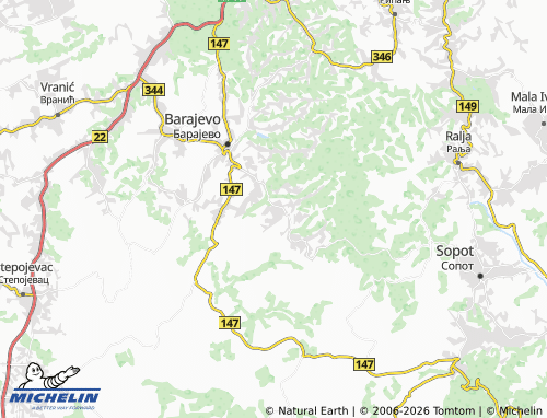Carte MICHELIN Lisović - ViaMichelin