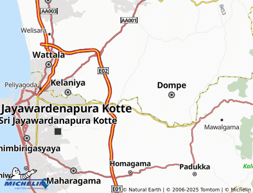 MICHELIN Yabaraluwa North map - ViaMichelin