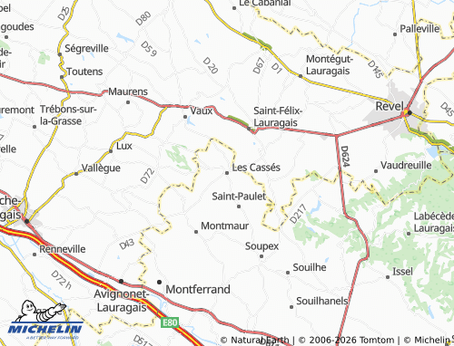 MICHELIN Les Cassés map - ViaMichelin