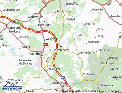 Mapa MICHELIN Herbitzheim - ViaMichelin