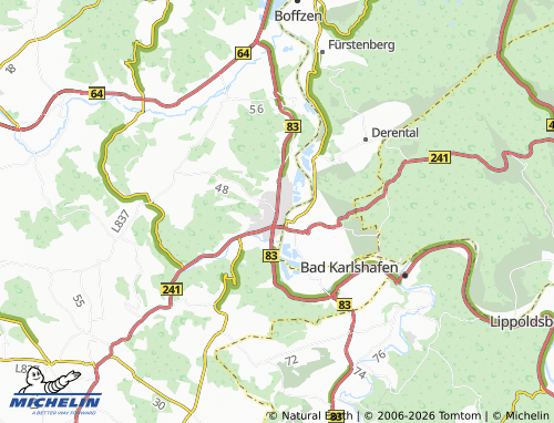 MICHELIN Beverungen map - ViaMichelin