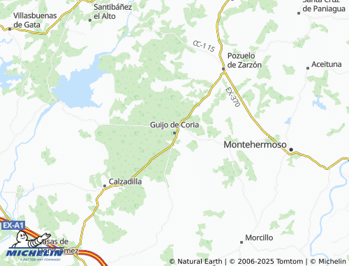 MICHELIN Guijo de Coria map - ViaMichelin