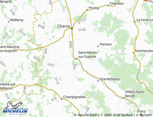 Carte MICHELIN Saint-Martin-sur-Ouanne - ViaMichelin