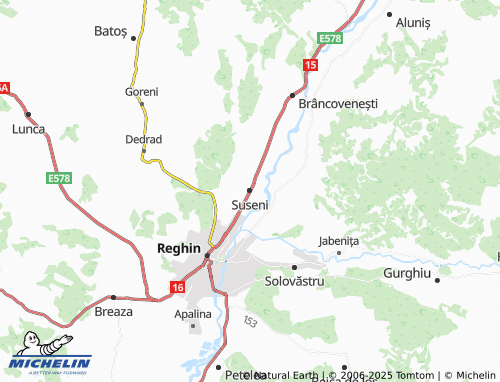 MICHELIN Suseni map - ViaMichelin