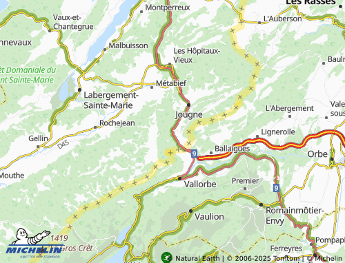 Carte MICHELIN Les Tavins - ViaMichelin