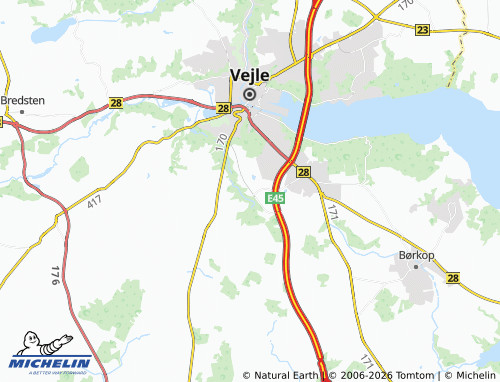 Mapa MICHELIN Løget By - ViaMichelin