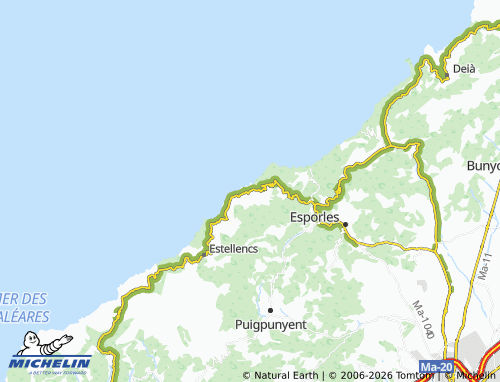 Mappa MICHELIN Banyalbufar - ViaMichelin