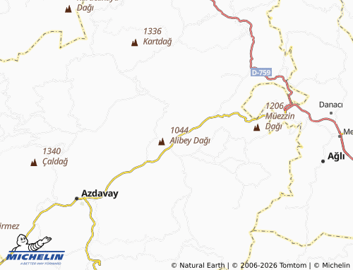 MICHELIN Akçaçam map - ViaMichelin