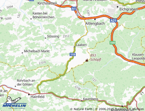MICHELIN-Landkarte Wöllersdorf - ViaMichelin