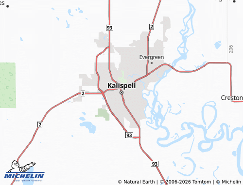 Mappa MICHELIN Kalispell - ViaMichelin