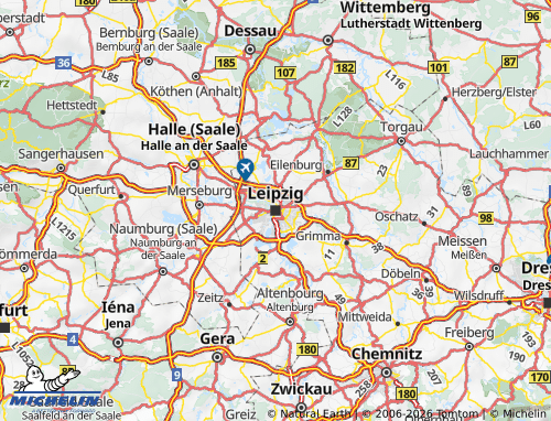 MICHELIN Leipzig map - ViaMichelin