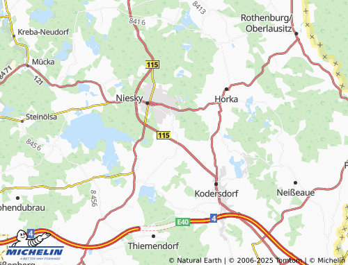 MICHELIN Ödernitz map - ViaMichelin