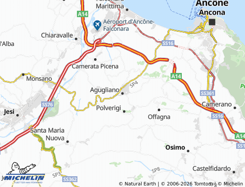 Mappa MICHELIN Agugliano - ViaMichelin