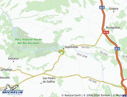 MICHELIN Sepúlveda map - ViaMichelin