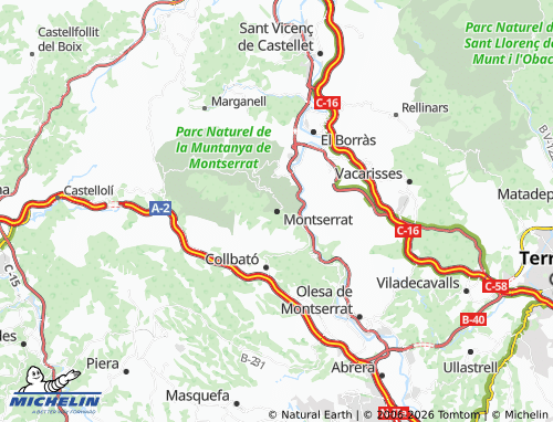 Mappa MICHELIN Montserrat - ViaMichelin