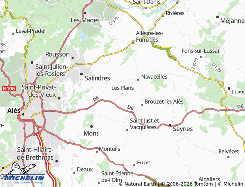 Carte MICHELIN Les Plans - ViaMichelin
