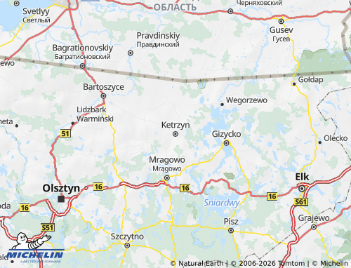 MICHELIN Kętrzyński map - ViaMichelin