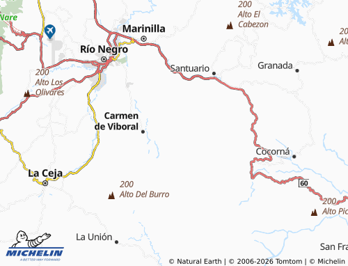 Carte MICHELIN Viboral - ViaMichelin