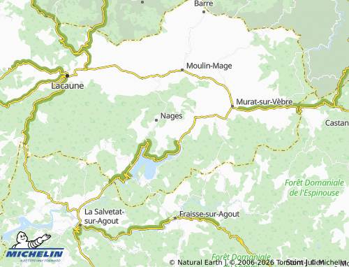 MICHELIN La Mathe map - ViaMichelin