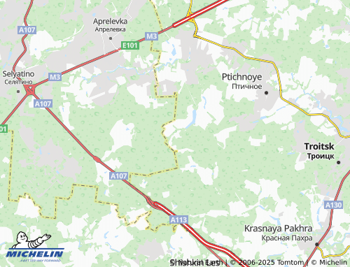 MICHELIN Prirodnyy Park Kamenka SNT map - ViaMichelin