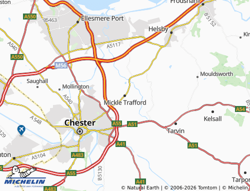 Mappa MICHELIN Mickle Trafford & District - ViaMichelin