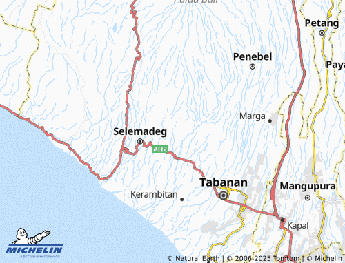 MICHELIN Selemadeg Timur map - ViaMichelin