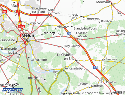 Carte MICHELIN Sivry-Courtry - ViaMichelin
